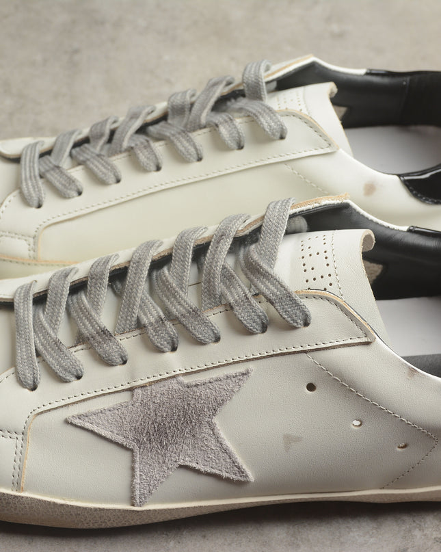 Golden Goose Super-Star Distressed Sneaker – White, Grey & Black