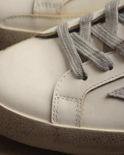 Golden Goose Super-Star Distressed Sneaker – White, Grey & Navy
