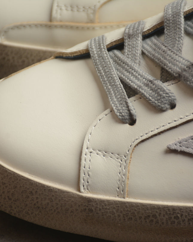 Golden Goose Super-Star Distressed Sneaker – White, Grey & Navy