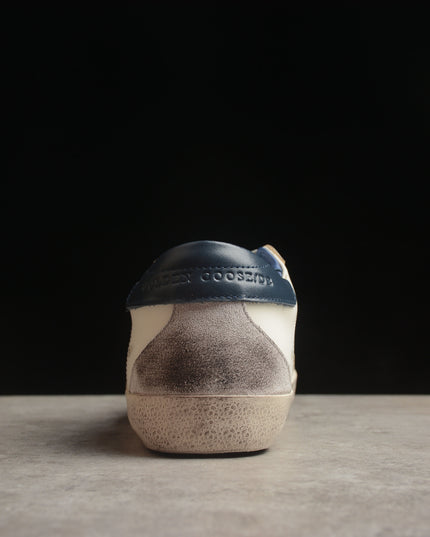Golden Goose Super-Star Distressed Sneaker – White, Grey & Navy