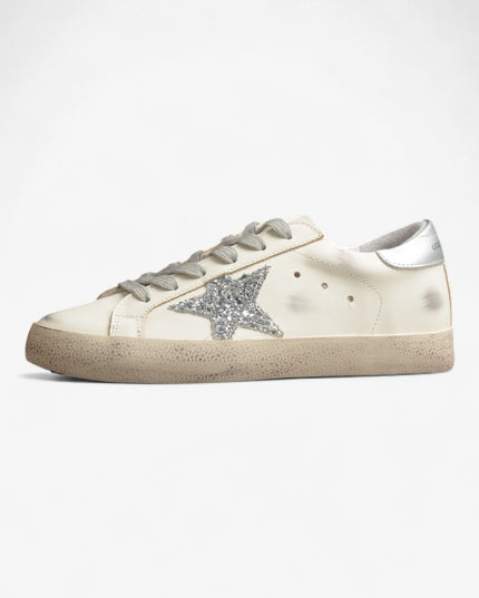 Golden Goose Super-Star Glitter Star Sneaker – Classic Grey