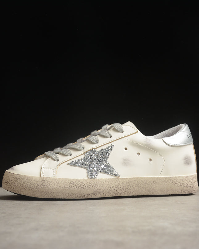 Golden Goose Super-Star Glitter Star Sneaker – Classic Grey