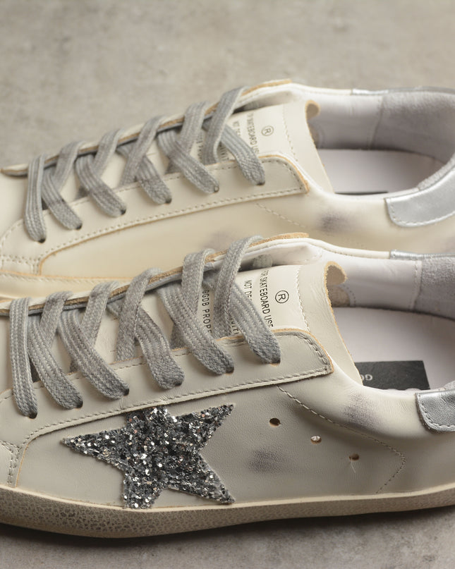 Golden Goose Super-Star Glitter Star Sneaker – Classic Grey