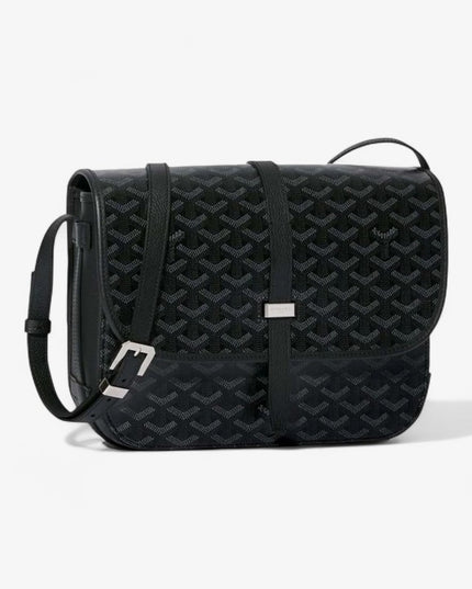 Goyard MM Belvédère Messenger Bag - Black Goyardine