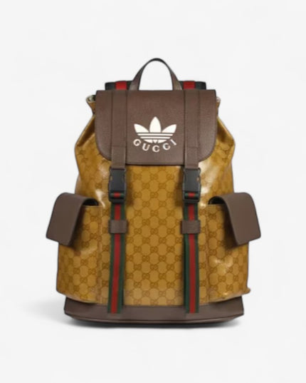 Adidas x Gucci Backpack – Monogram Beige Brown 495563