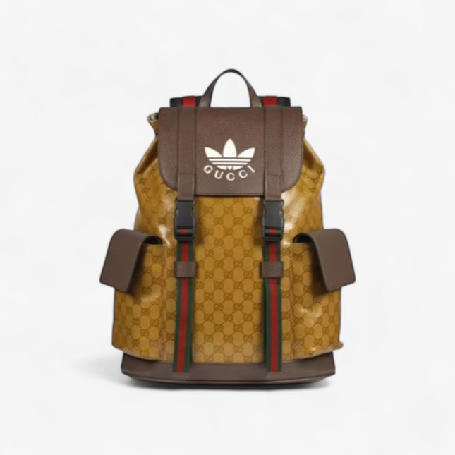 Adidas x Gucci Backpack – Monogram Beige Brown 495563