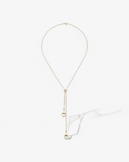 Gucci 18k Gold Double Horsebit Pendant Necklace
