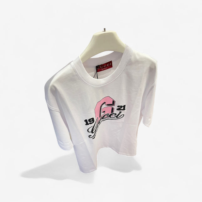 Gucci 1921 Collegiate‑Graphic Cotton‑Jersey T‑Shirt