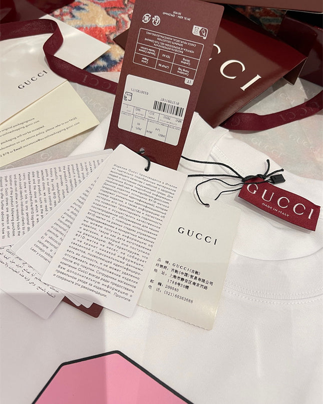 Gucci 1921 Collegiate‑Graphic Cotton‑Jersey T‑Shirt
