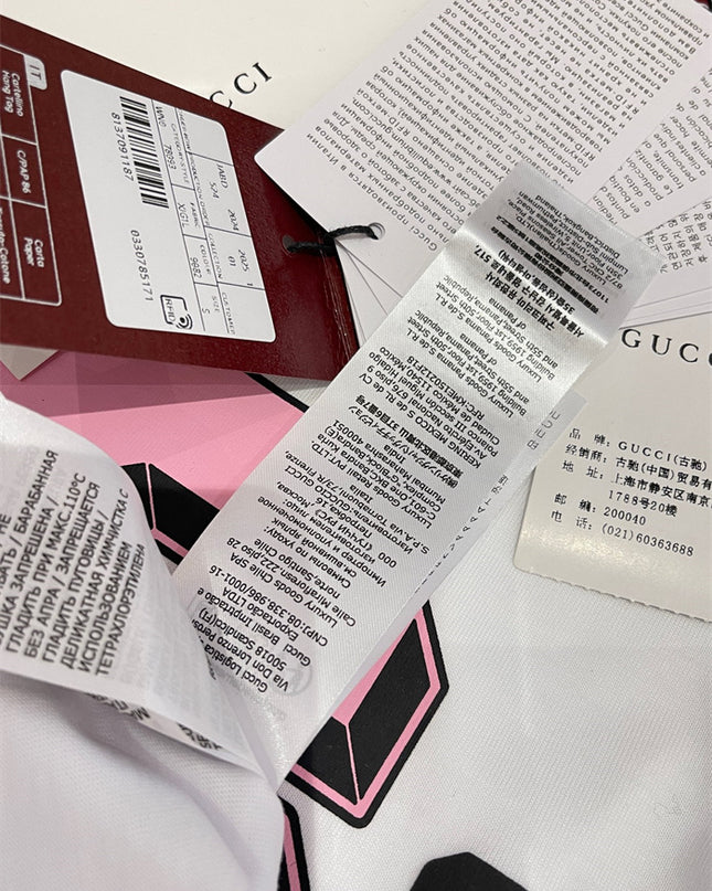 Gucci 1921 Collegiate‑Graphic Cotton‑Jersey T‑Shirt