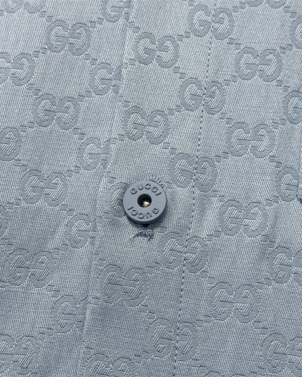 Gucci 2025SS Light Blue Jacquard Monogram Shirt – Top Version