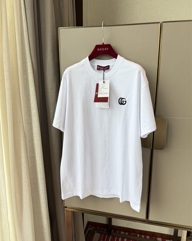 Gucci 2025SS Minimal GG Logo White T-Shirt – Top Version