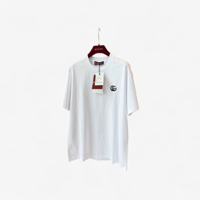 Gucci 2025SS Minimal GG Logo White T-Shirt – Top Version
