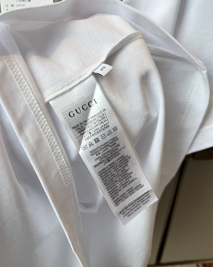 Gucci 2025SS Minimal GG Logo White T-Shirt – Top Version