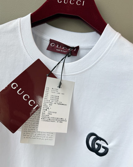 Gucci 2025SS Minimal GG Logo White T-Shirt – Top Version