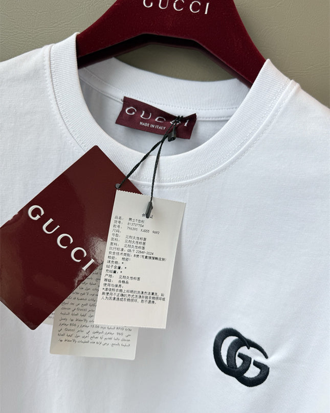 Gucci 2025SS Minimal GG Logo White T-Shirt – Top Version