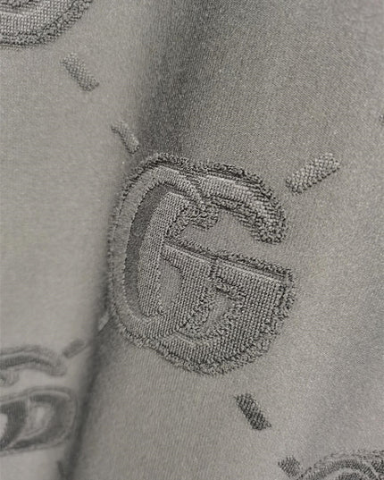 Gucci 2025SS Monogram Embossed Black T-Shirt