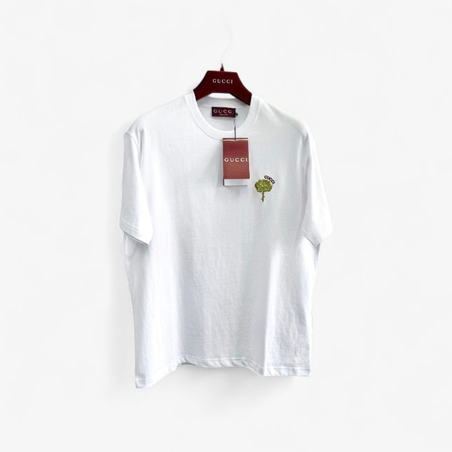 Gucci 2025SS Rose Crest Embroidered T-Shirt – Top Version