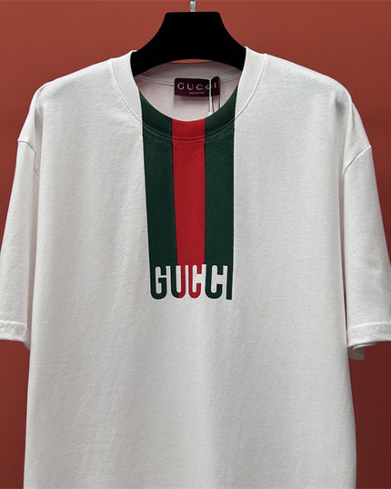 Gucci 2025SS Web Stripe Logo T-Shirt – Top Version