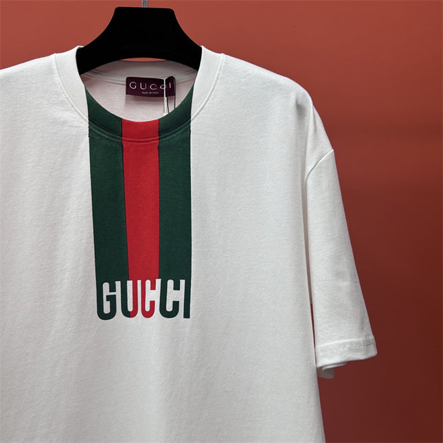 Gucci 2025SS Web Stripe Logo T-Shirt – Top Version