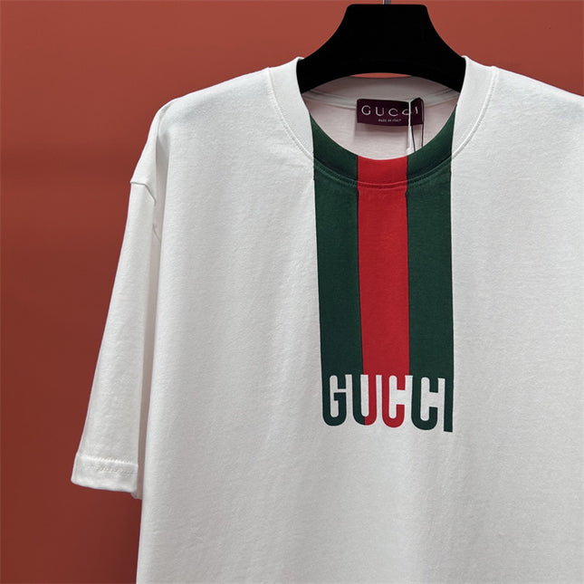 Gucci 2025SS Web Stripe Logo T-Shirt – Top Version