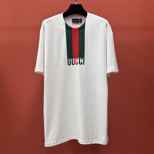 Gucci 2025SS Web Stripe Logo T-Shirt – Top Version