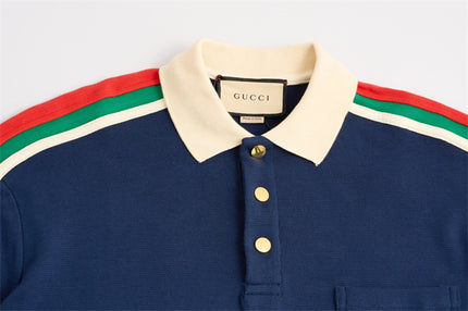 Gucci 2025SS Web Stripe Sleeve Polo Shirt – Top Version