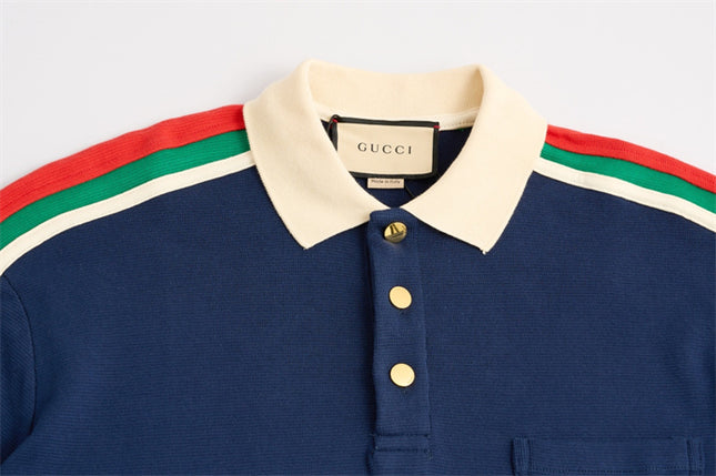 Gucci 2025SS Web Stripe Sleeve Polo Shirt – Top Version