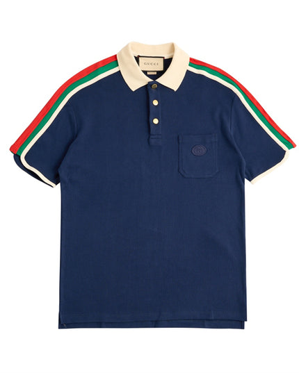 Gucci 2025SS Web Stripe Sleeve Polo Shirt – Top Version
