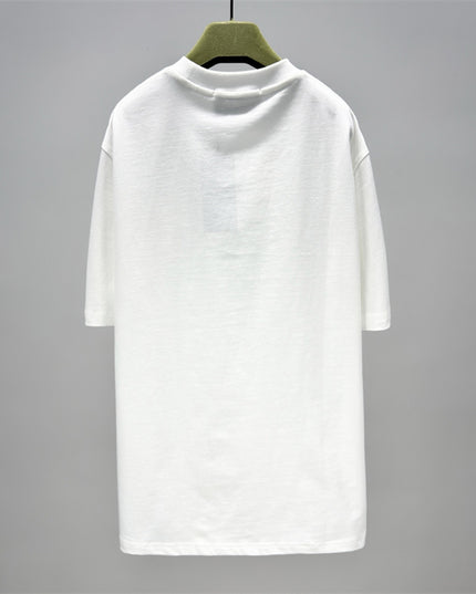 Gucci 2025 Ss Vintage Script Logo Metallic T‑shirt – White