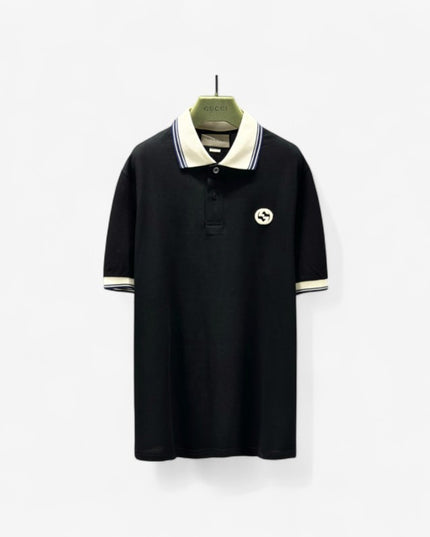 Gucci 2025ss Black Polo Shirt – Top Version