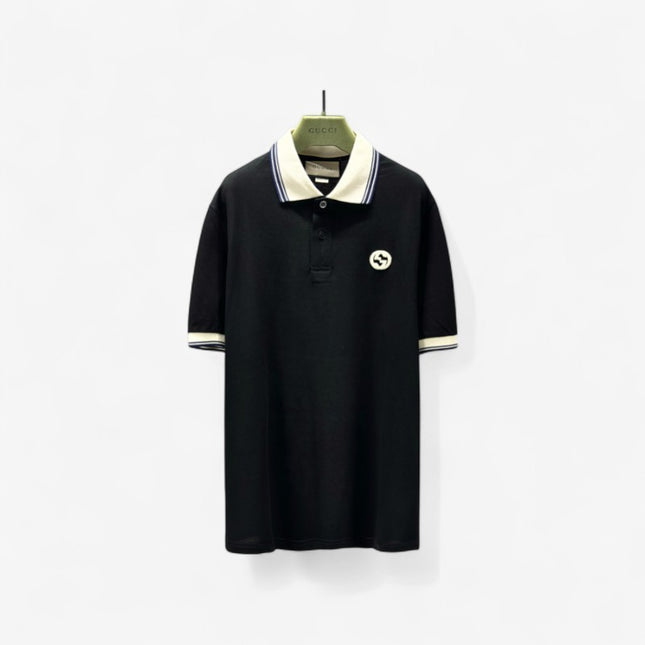 Gucci 2025ss Black Polo Shirt – Top Version