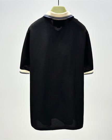 Gucci 2025ss Black Polo Shirt – Top Version