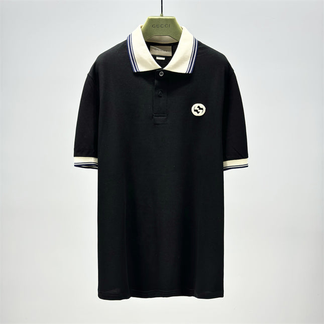 Gucci 2025ss Black Polo Shirt – Top Version