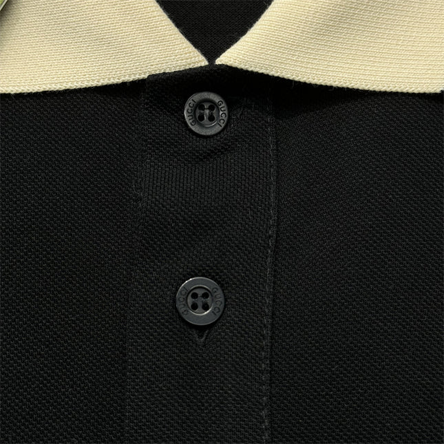 Gucci 2025ss Black Polo Shirt – Top Version