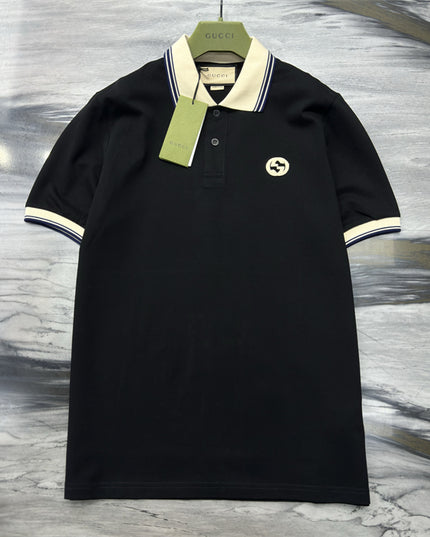 Gucci 2025ss Black Polo Shirt – Top Version