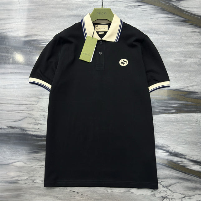 Gucci 2025ss Black Polo Shirt – Top Version