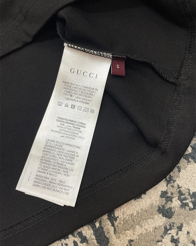 Gucci 2025ss Black Rose Crest T-shirt – Top Version