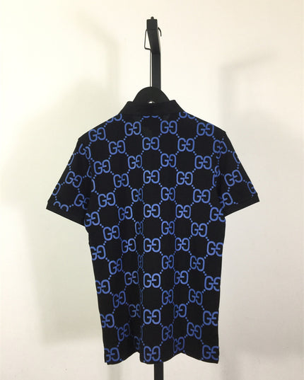 Gucci 2025ss Blue Gg Monogram Polo Shirt – Top Version