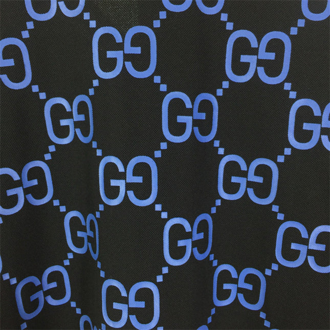 Gucci 2025ss Blue Gg Monogram Polo Shirt – Top Version