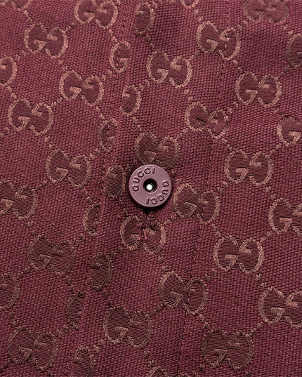Gucci 2025ss Burgundy Gg Overshirt – Top Version