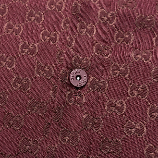 Gucci 2025ss Burgundy Gg Overshirt – Top Version