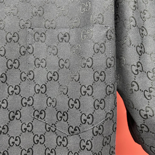 Gucci 2025ss Charcoal Gg Jacquard Short Sleeve Shirt – Top Version