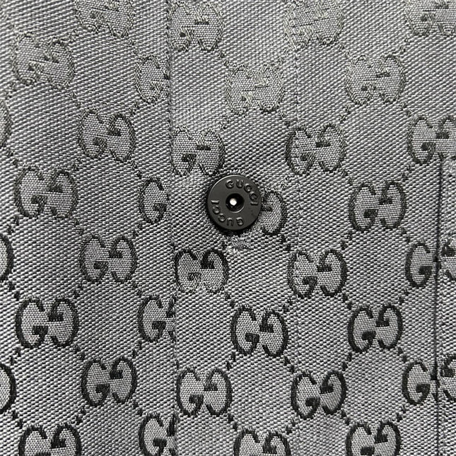 Gucci 2025ss Charcoal Gg Jacquard Short Sleeve Shirt – Top Version