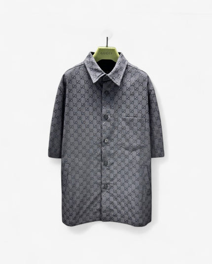 Gucci 2025ss Charcoal Gg Overshirt – Top Version