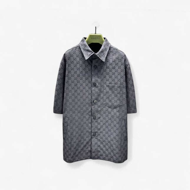Gucci 2025ss Charcoal Gg Overshirt – Top Version