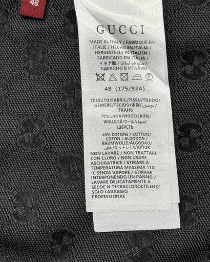 Gucci 2025ss Charcoal Gg Overshirt – Top Version