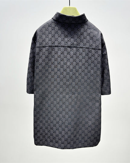 Gucci 2025ss Charcoal Gg Overshirt – Top Version
