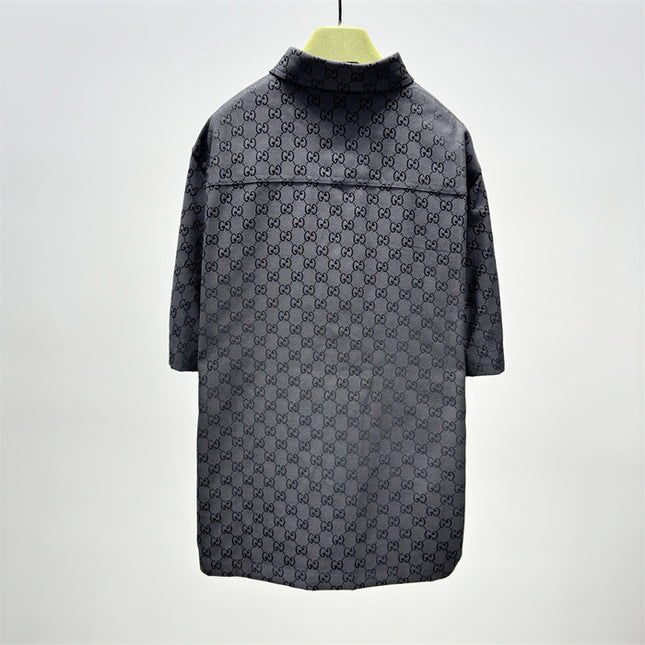 Gucci 2025ss Charcoal Gg Overshirt – Top Version