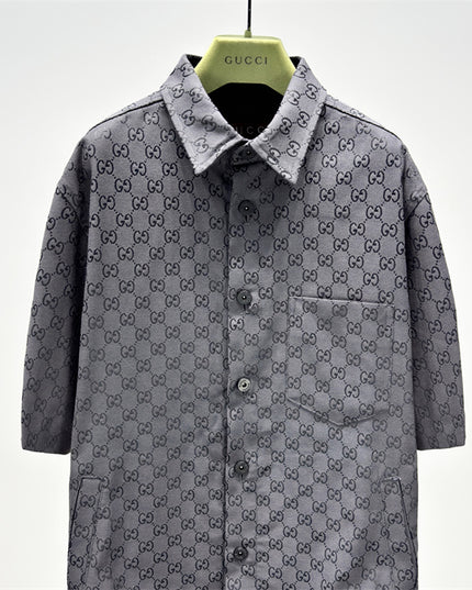 Gucci 2025ss Charcoal Gg Overshirt – Top Version